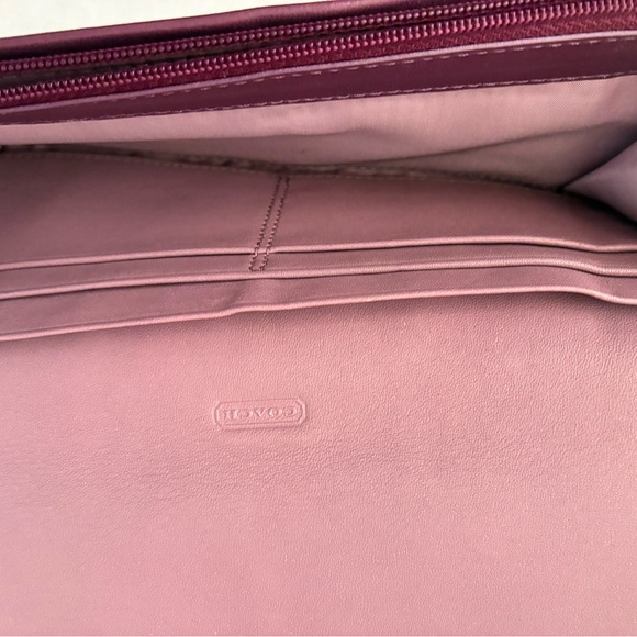 Coach Plum Leather Wallet with Gold Clasp - Picture 5 of 12